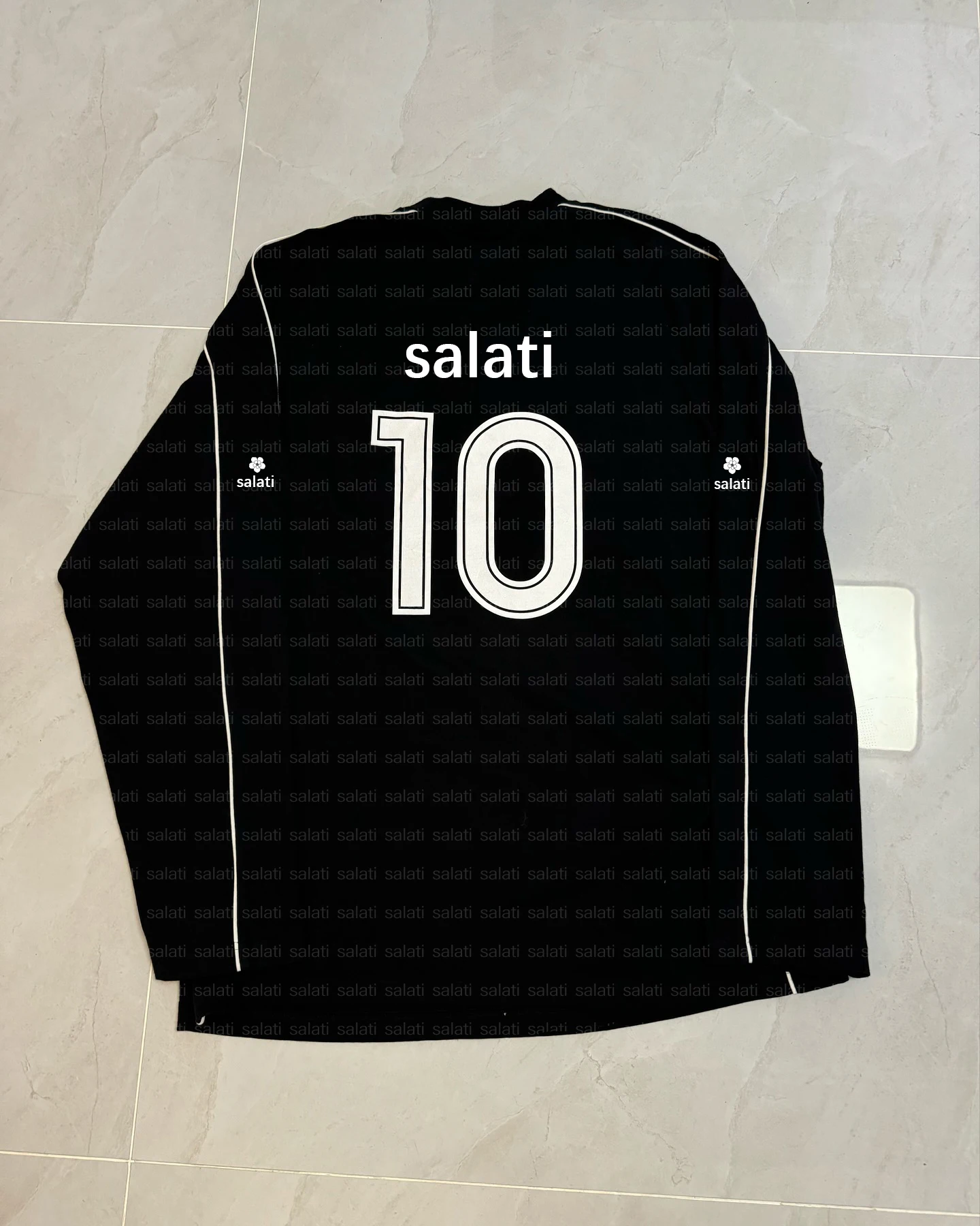 Salati Custom Streetwear Logo Boxy Oversized Long Sleeve Retro Vintage Men Club Jersey T-shirt Football Shirt Soccer Wear Jersey gallery 2