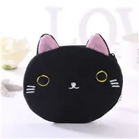 High Quality Soft Plush Lovely Cat Coin Purse Wholesale Custom Kid Gift Anti-Lost Zipper Purses Keychain Accessories Wallet