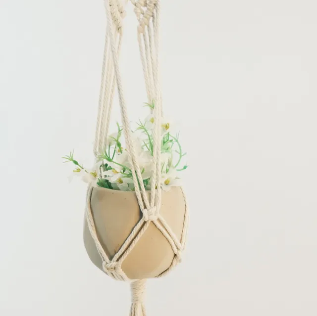 Macrame Plant Holders and Hangers Decorative Home Made of 100% Polyester Ornament