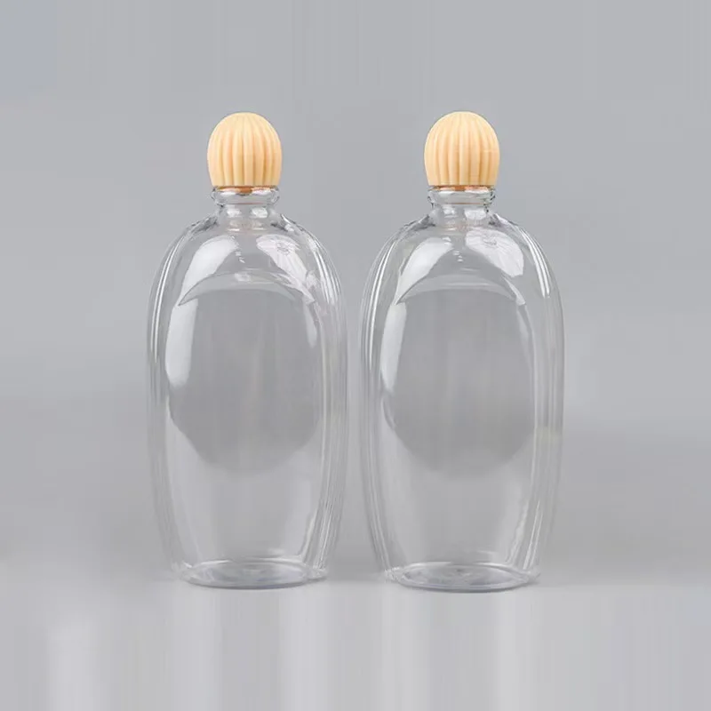 Custom Luxury 300ml 500ml PET Plastic Bottle Shampoo Shower Gel Body Wash Bottle With Unique Screw