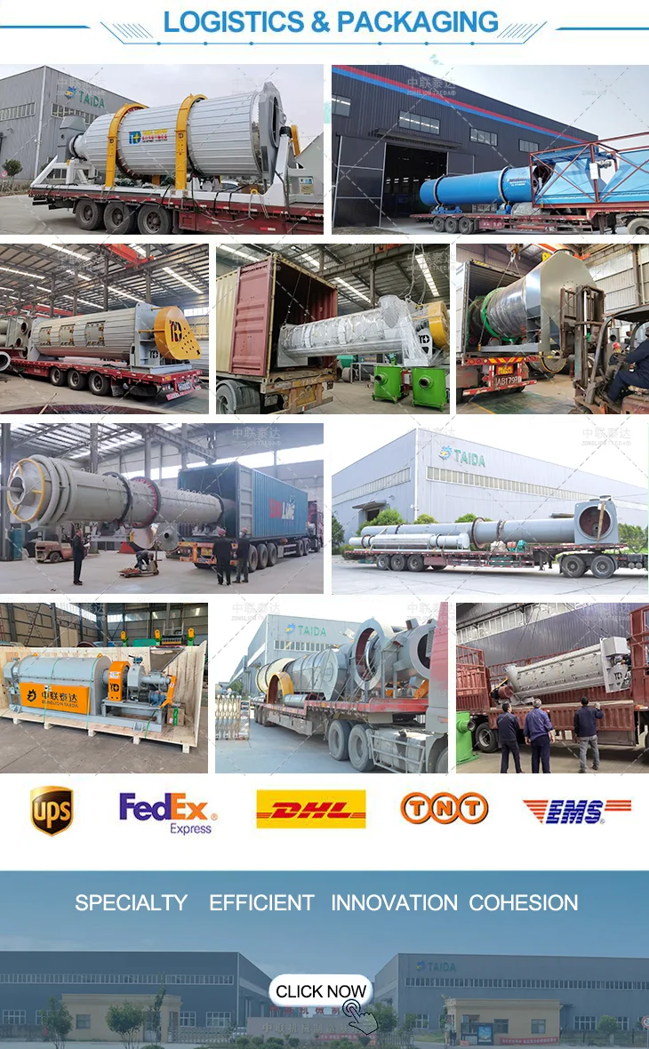 5tph Three Drum Dryer For Drying Stevia Green Leaf Rotary Drum Dryer