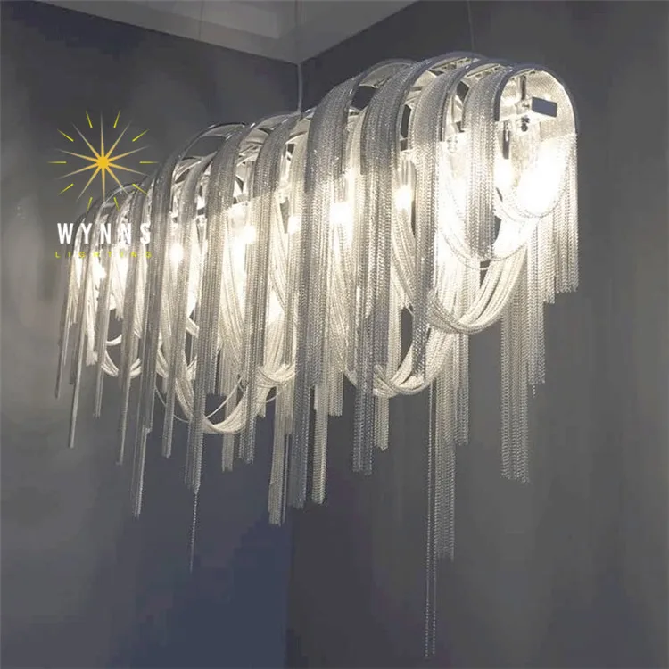 Atlantis chain chandelier Modern Living Room luxury led home Aluminium Pendant  Lighting