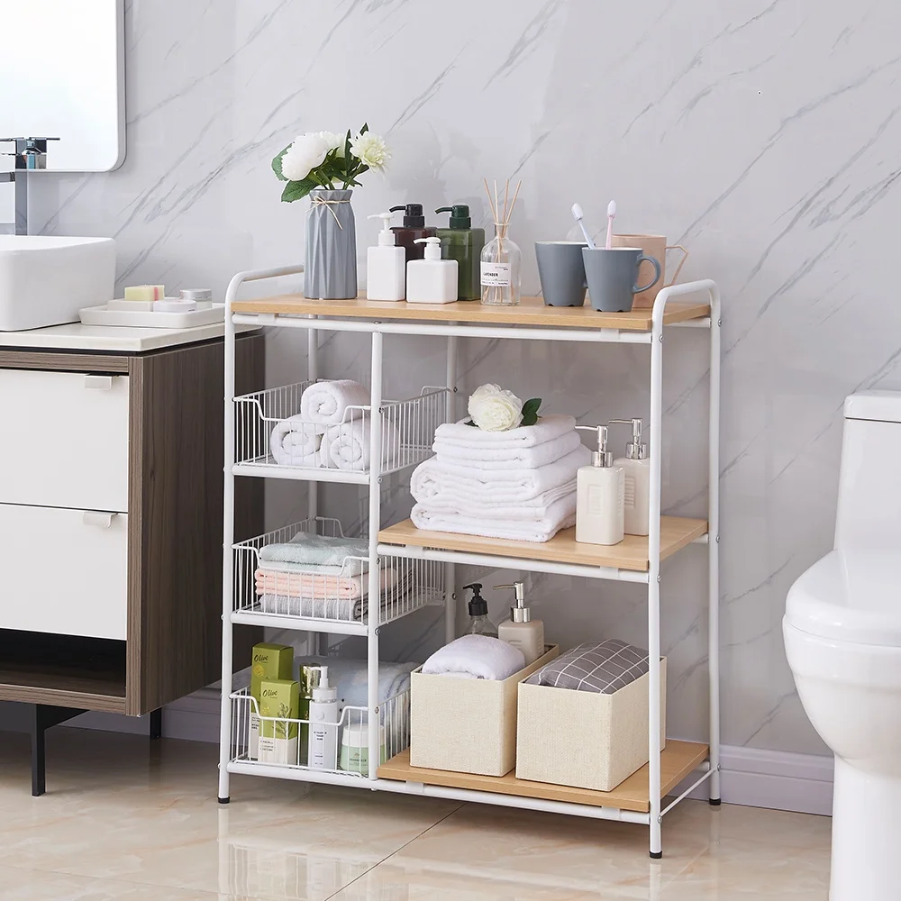 New Design Multifunctional Large Capacity Storage Rack for Kitchen With Wheels Kitchen Vegetable or Fruit Storage Rack