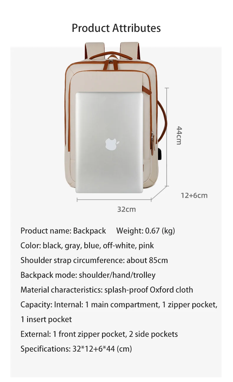 Sac à Dos Homme Polyester Unis, Simple, étanche, Pour Ordinateur, étudiant/couple (neuf)