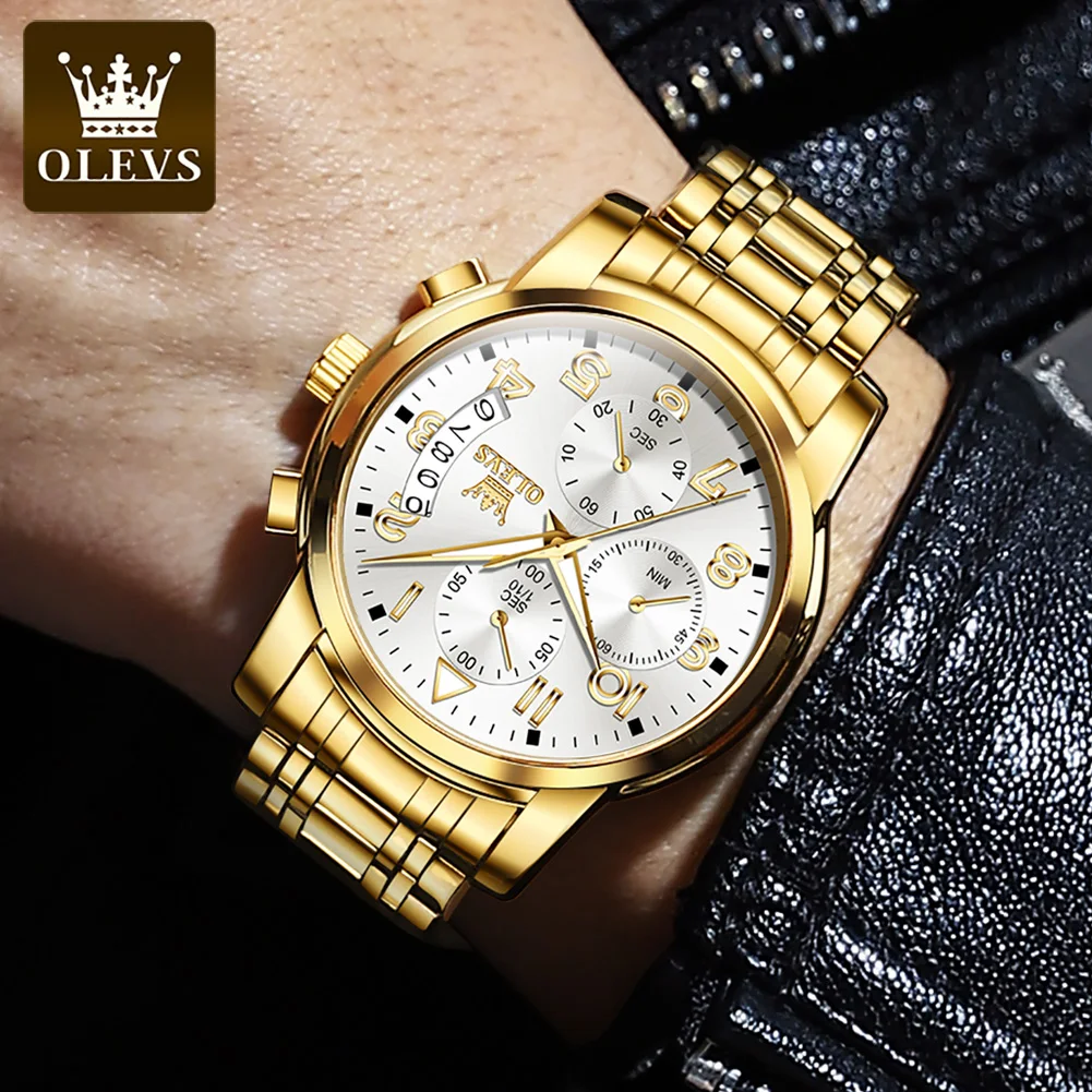 OLEVS 2879 Luxury Sport Luminous Quartz Watch