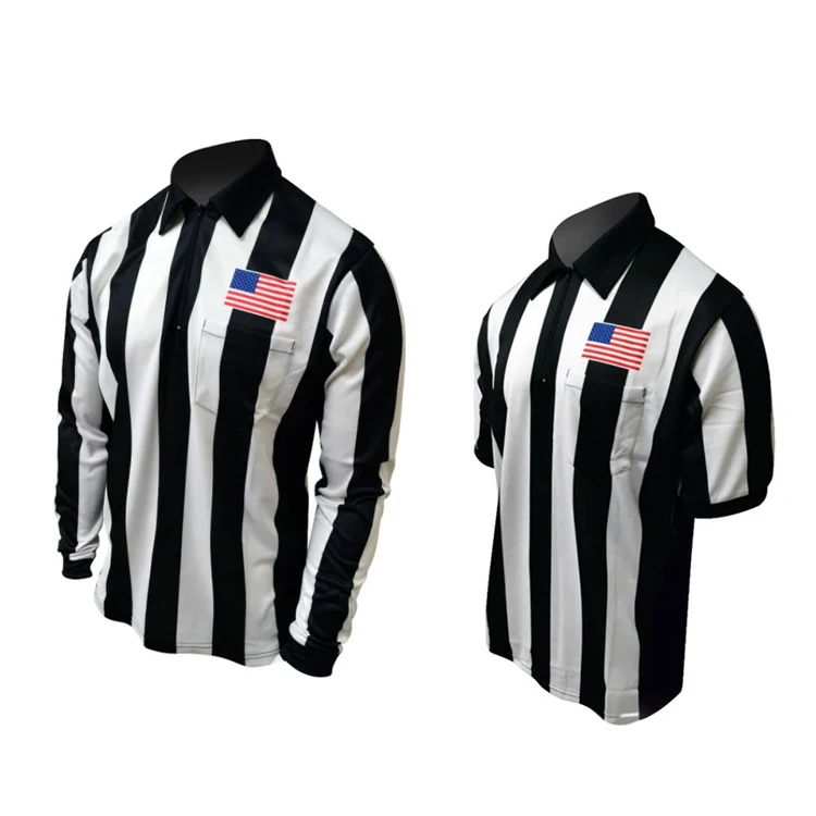 Custom Football Referee Jersey Long Sleeve Uniforms