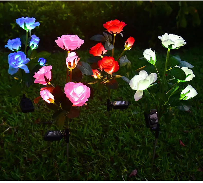 solar rose lights