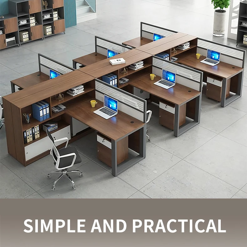 Zitai Modern Modular Staff Furniture Cowork Desk 2 4 6 8 Seater Office