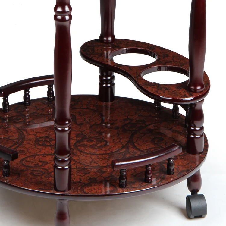 Wood Drink Serving Cart for Room Wine Food Fruit Service  of Home Restaurant Hotel Bar