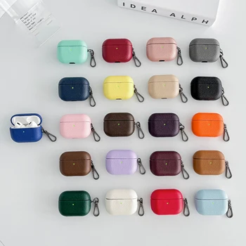 Full Coverage Leather Case for AirPods Pro - Convenient Carrying, Comfortable Hand Feel Earphone