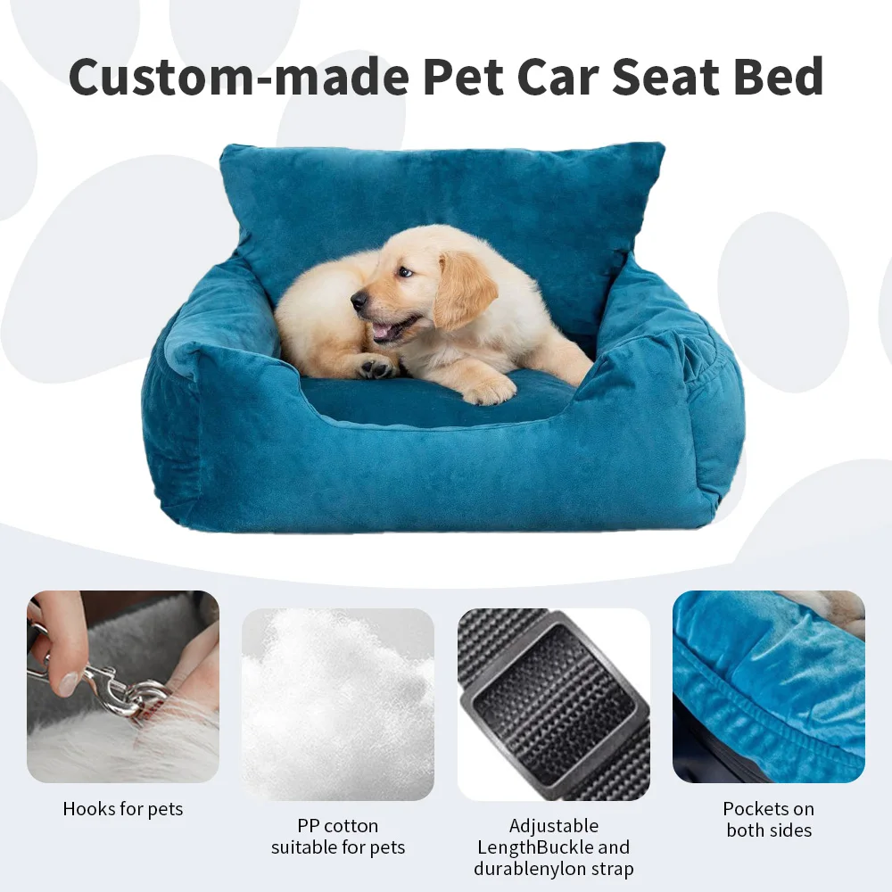 OEM & ODM luxury safety dog car booster seat bed details