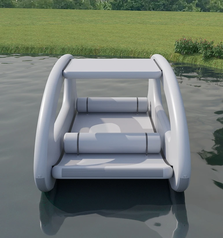 Luxury Electric Inflatable Catamaran PVC Floating Boat for Outdoor Drifting & Fishing Sport Yacht Pedals for Sports Yachting