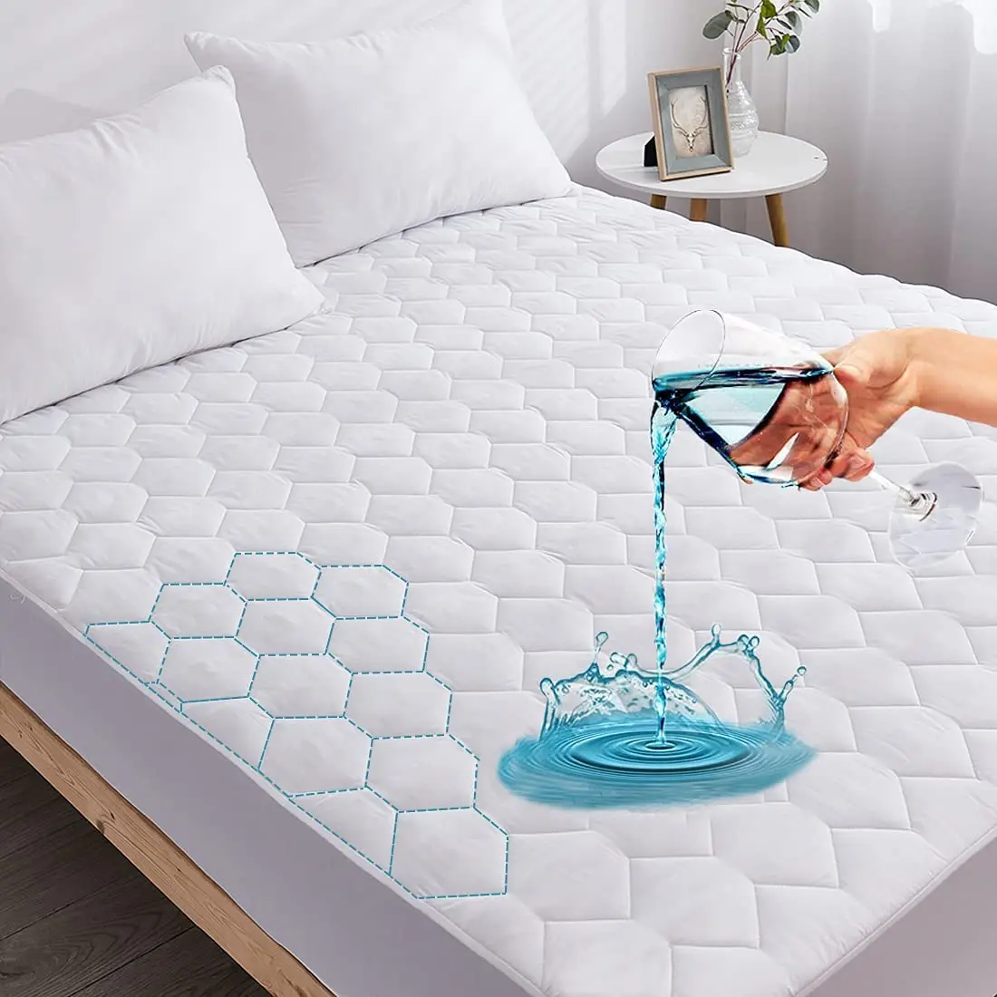 Custom Cheap Quilted Water Proof Hypoallergenic Bed Bug Mattress Cover