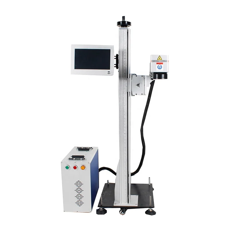 High Efficiency Marking the Tpv Cable Pvc Pipe Fly Type Fiber Laser Marking Machine for Production Line