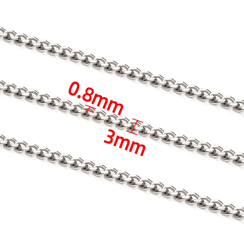 New Arrival Diy Jewelry Not Fade Cuban Stainless Steel Chain For Making