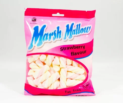 factory direct sale twist colored marshmallow candy bulk marsh