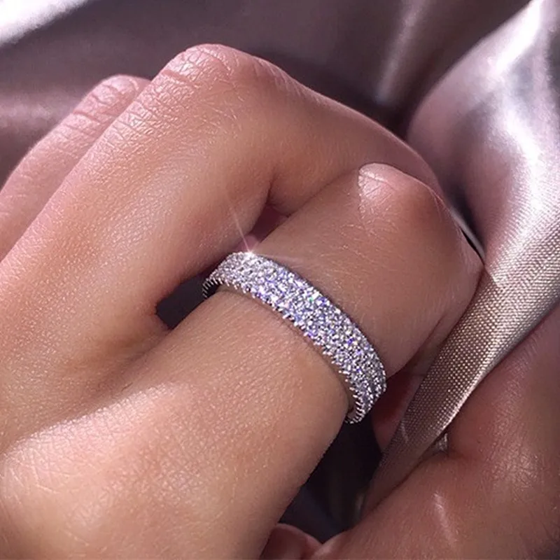 Simple Design Shiny Full Diamond Finger Ring Bling Bling Cubic Zirconia Wedding Rings For Women Men Buy Diamond Finger Ring Cz Wedding Ring Cubic Zirconia Engagement Ring Product On Alibaba Com