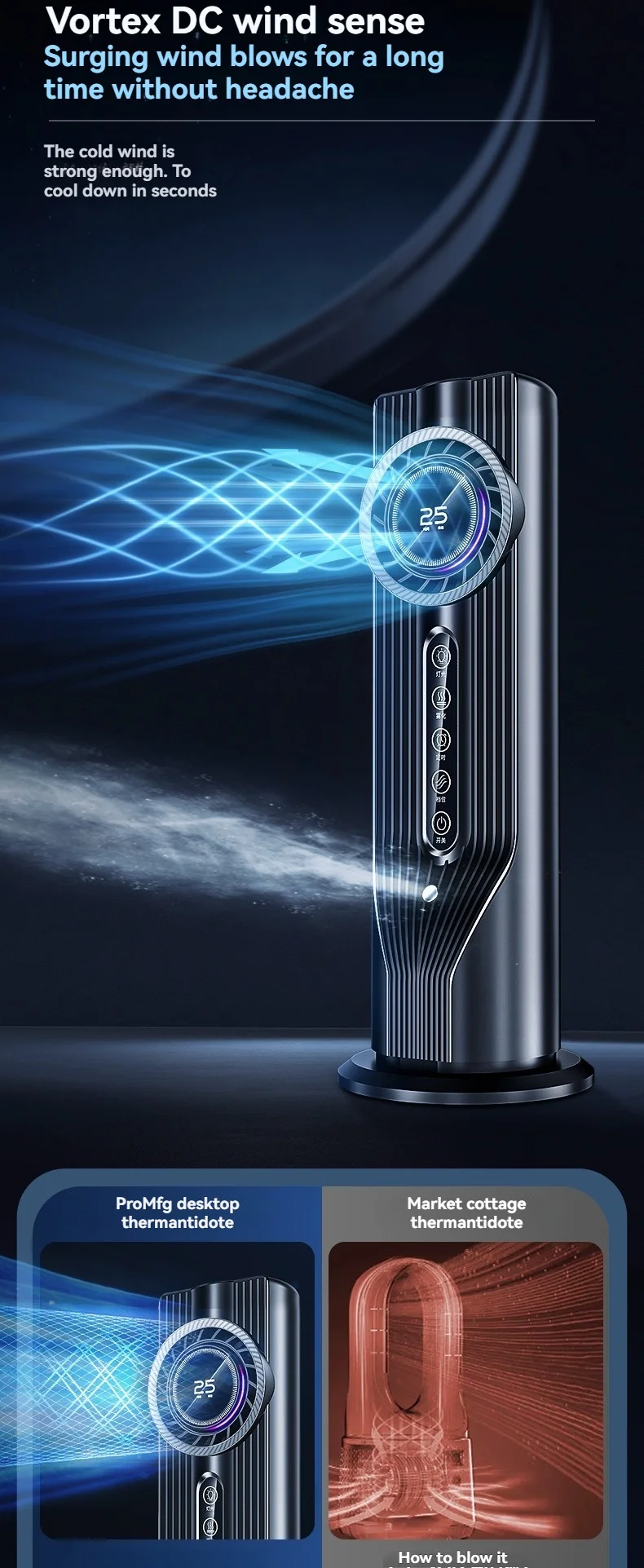 Draagbare mini desktop airconditioning met waterbevochtiging_voghion.com