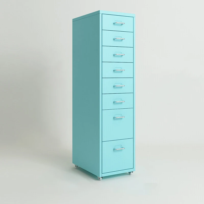 Blue 8 Drawer Helmer Steel File Cabinet for Home and Office Organization