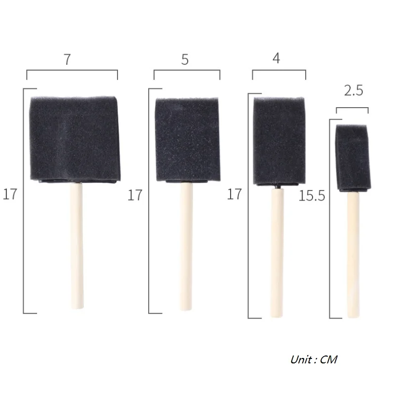 Black Painting Sponge Stick Set For Kids