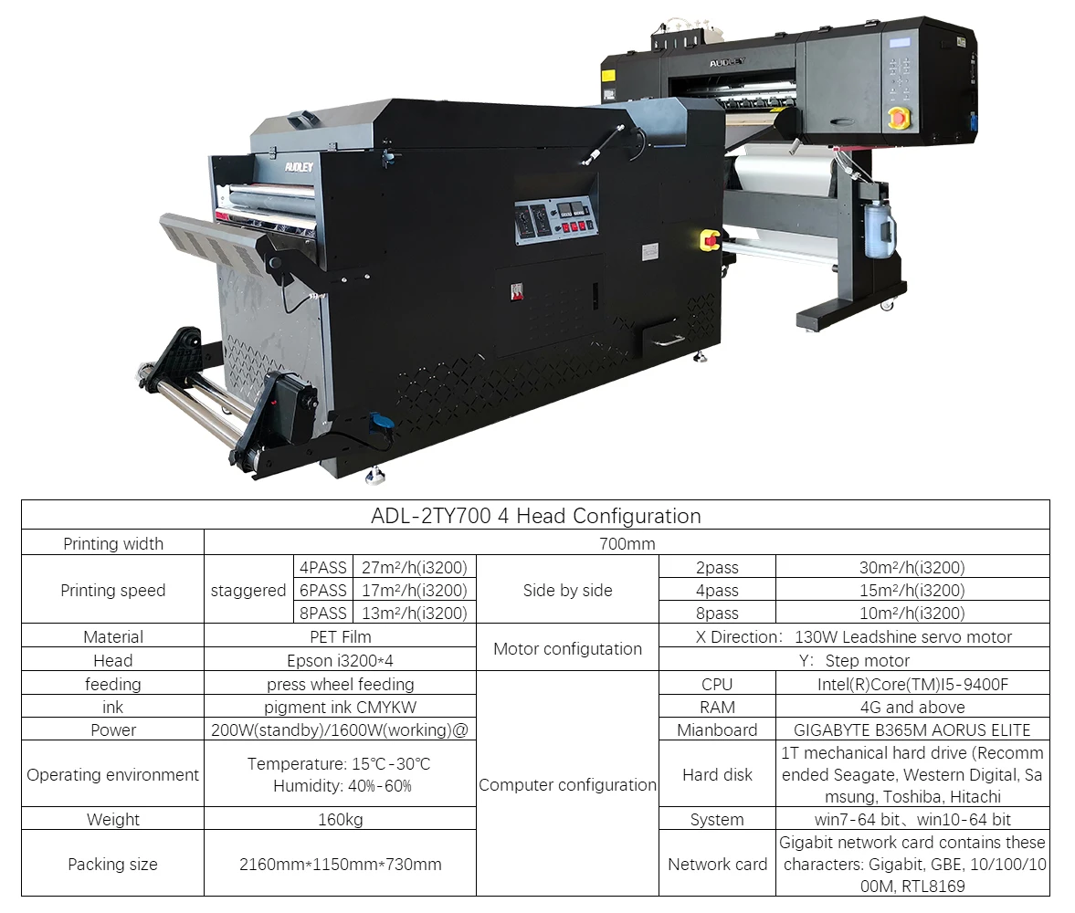 China Impresora DTF fluorescente de 4 cabezales y 62 cm para