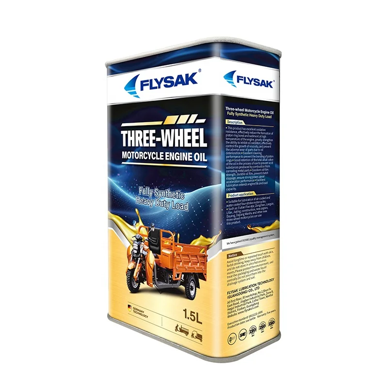 Flysak Low Price Three Wheeler Motor Lubricants Oil Fully Synthetic Truck Motorcycle Engines Oil SL 15W40 20W50