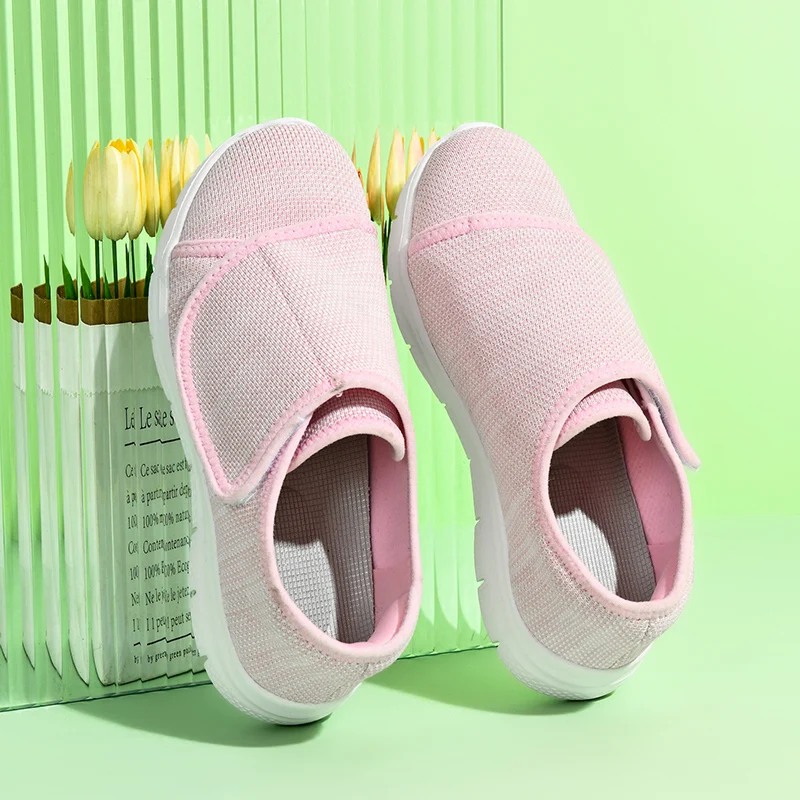 Women's Extra Wide Orthopedic Sneakers Adjustable Slip-on Closure Arch Support Walking Shoes for Swollen Feet Diabetic Shoes