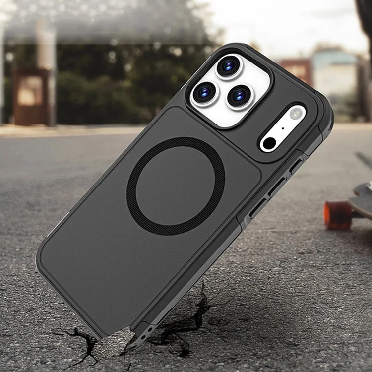 product manufacturers direct supply wholesale 2025 premium armor mobile magnetic  phone cover for iphone 17 hard case black phone cover-4