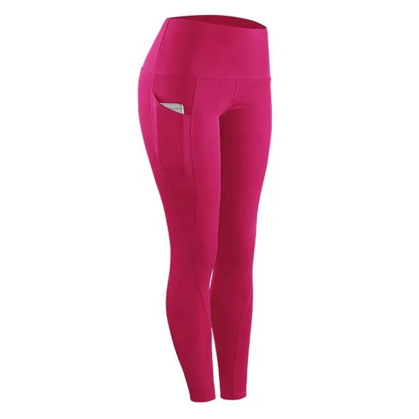 Side Pockets Hot Pink Legging For 