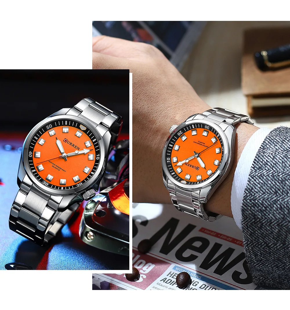 Luxus Uhr Fashion Luxury Stainless Steel Herren Uhren Water Resistant