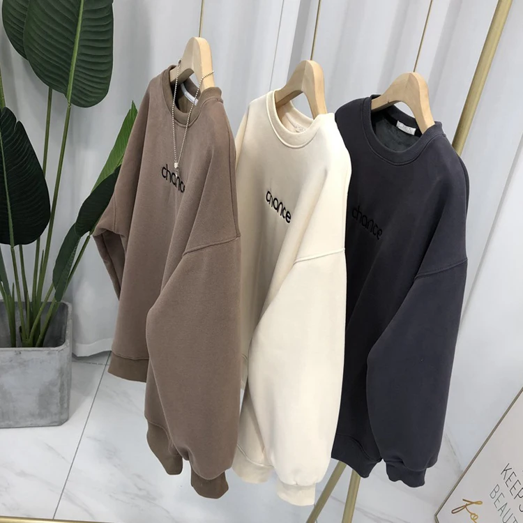 100% Cotton Luxury Streetwear Oversized Embroidered Jumper Sweater ...