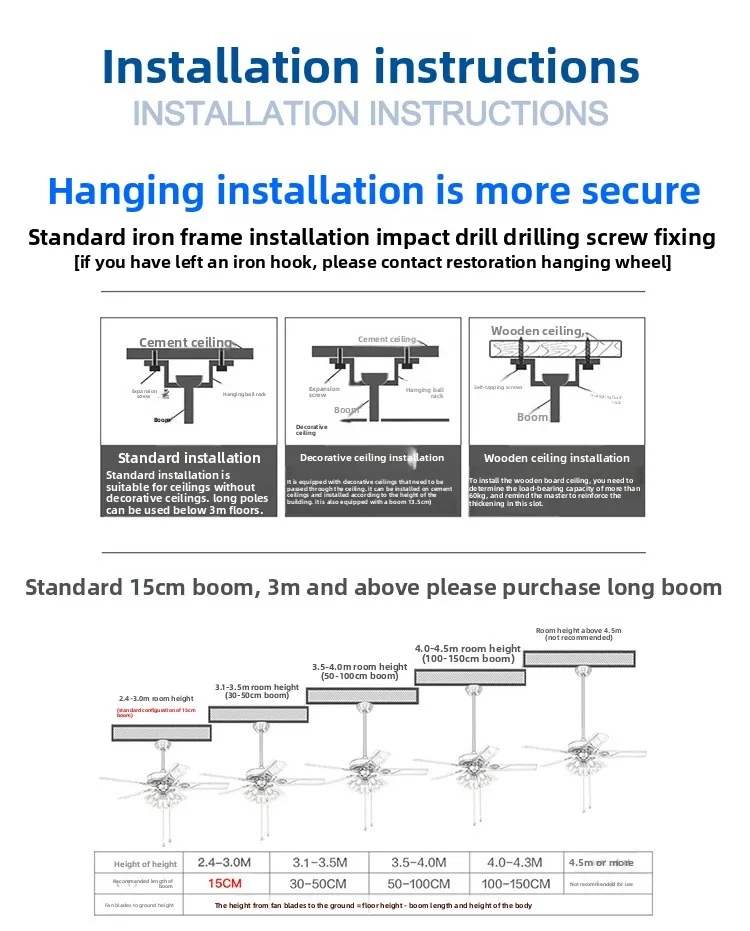 Ceiling Fan, 100-Inch, ABS, 5-Year - detail 20