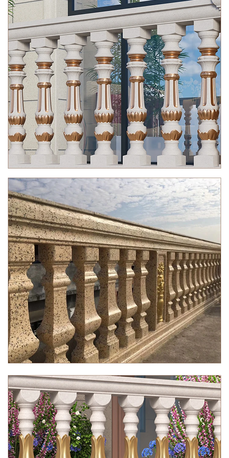 Plastic Concrete Wall Mouldings Shape Balcony Baluster And Railing ...