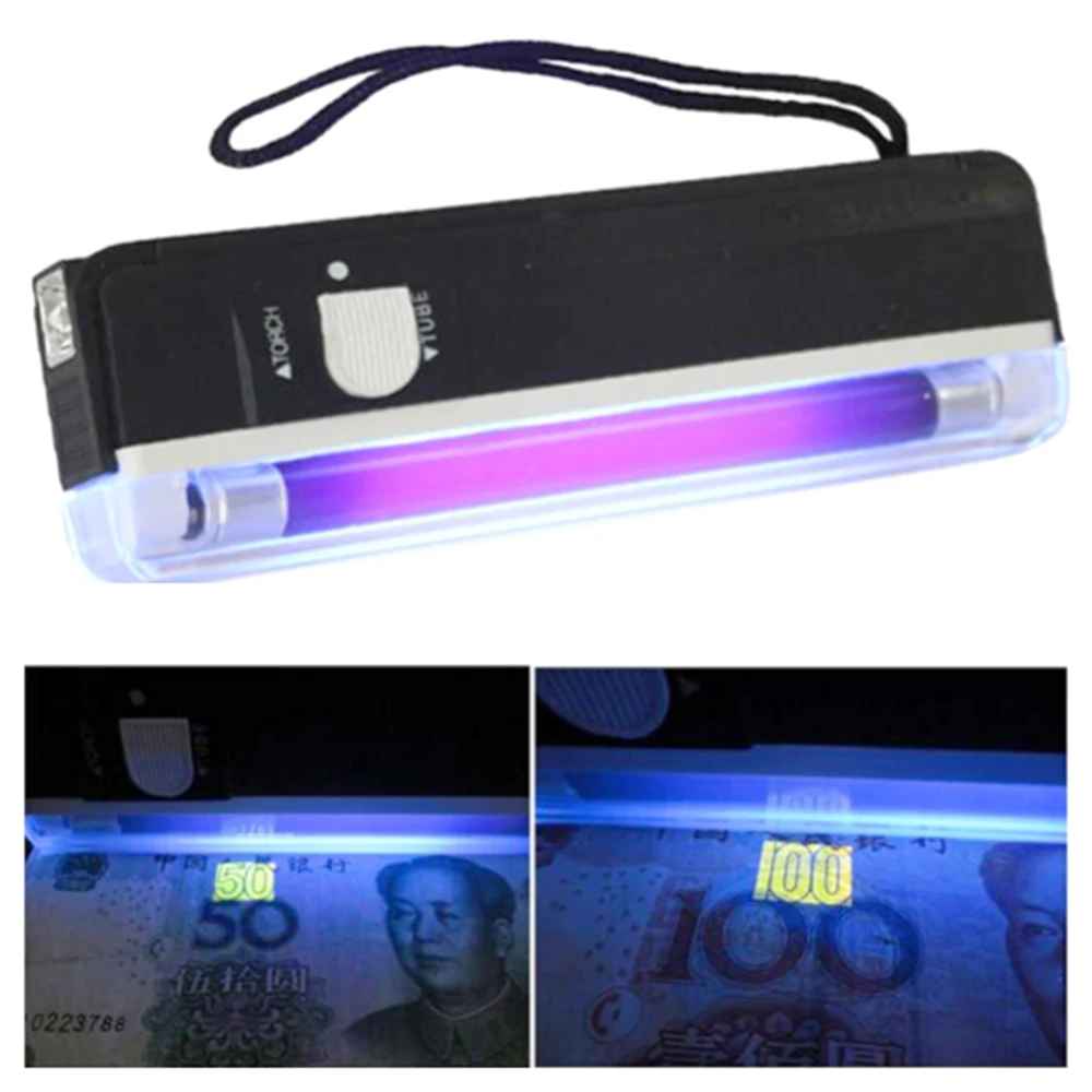 Cikonielf détecteur d'argent UV Détecteur de Faux Billets UV Portable 4WT5 Tube Lumineux