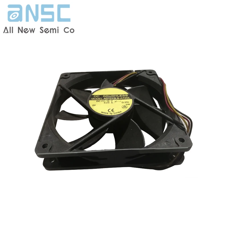 Original Axial flow fan   AD1212LB-A72GL 12V 0.24A 120*120*25MM Ventilation and refrigeration Cooling fan