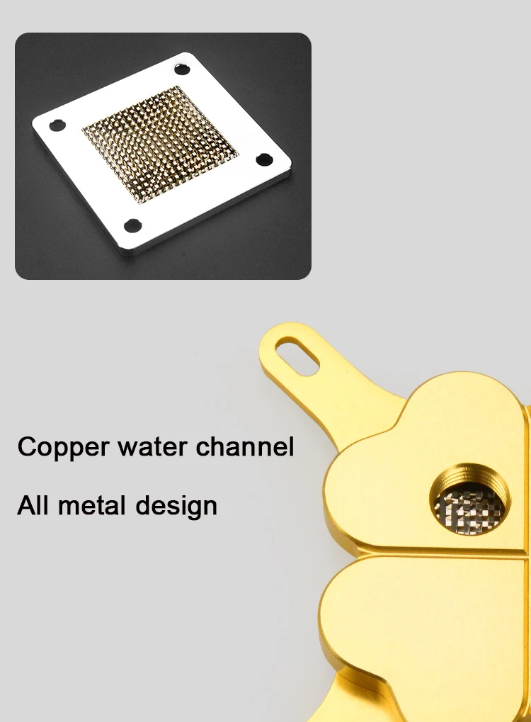 Syscooling water cooling kit for AMD AM4 socket CPU silver color whole  metal copper water block DIY PC water cooling kit