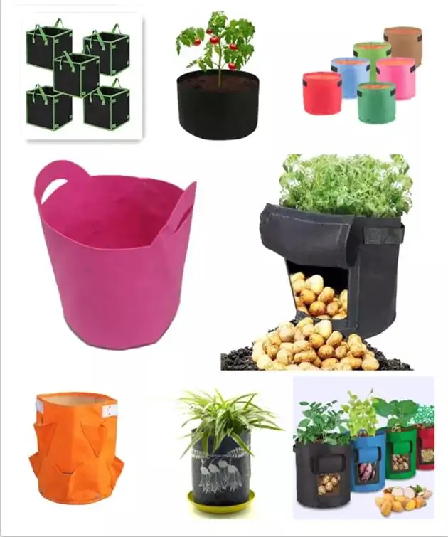 Felt Fabric Grow Bags Breathable Non Woven 5 Gallon Garden Potato Felt