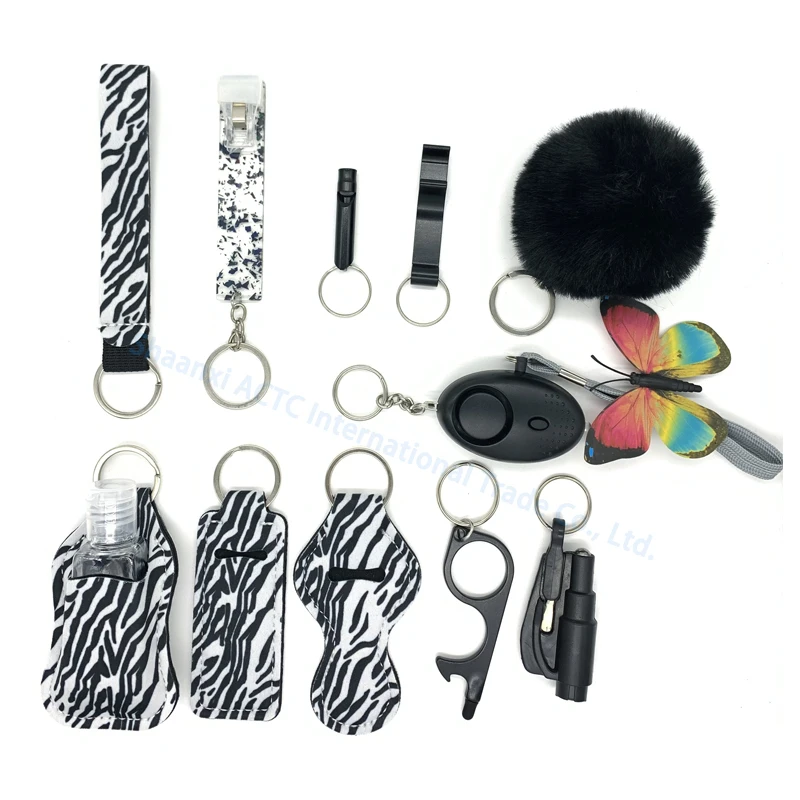 New Product Gift Self Defense Keychain Set Products Safety For Woman