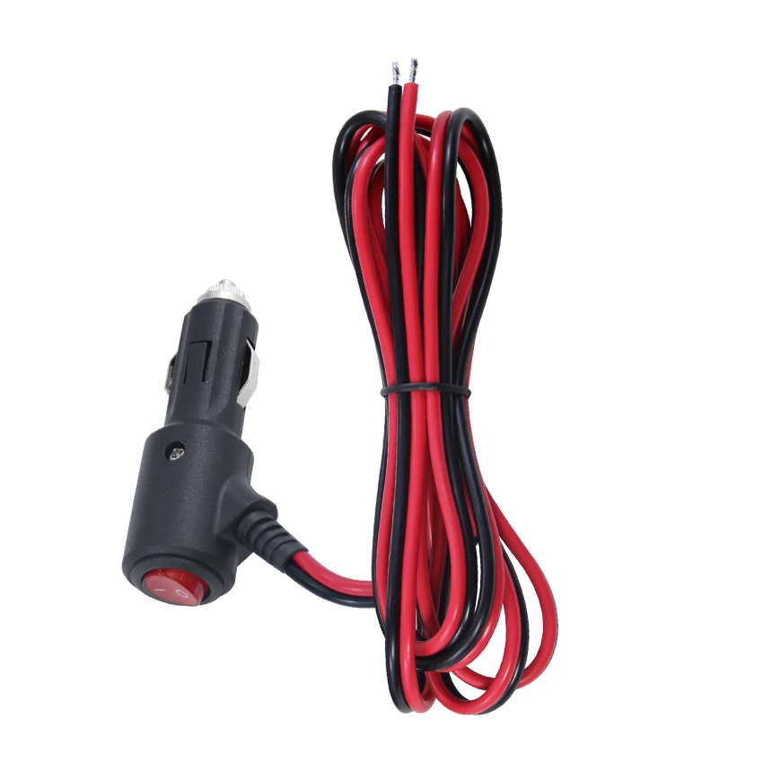 Battery Extension 45 Degree Cigarette Ighter Cord Cigar Power Cable Plug Adapter to 2Mm Strip