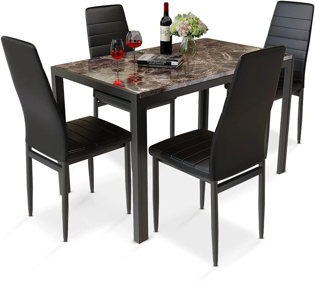 Best Sale Modern Dining Table Sets With 4 /6 Chairs Living Room Dining