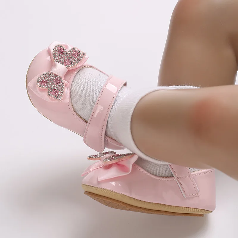 2025 Spring Summer New Arrival Infant Newborn Girl Shoes Breathable Cotton Soft TPR Soles Bowknot Princess Baby Shoes factory