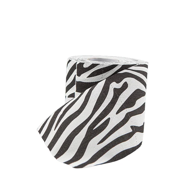 Personalized Zebra-Printed Roll Paper 4-Layer Thickened Animal Skin Texture Black Striped Disposable Household Tissue
