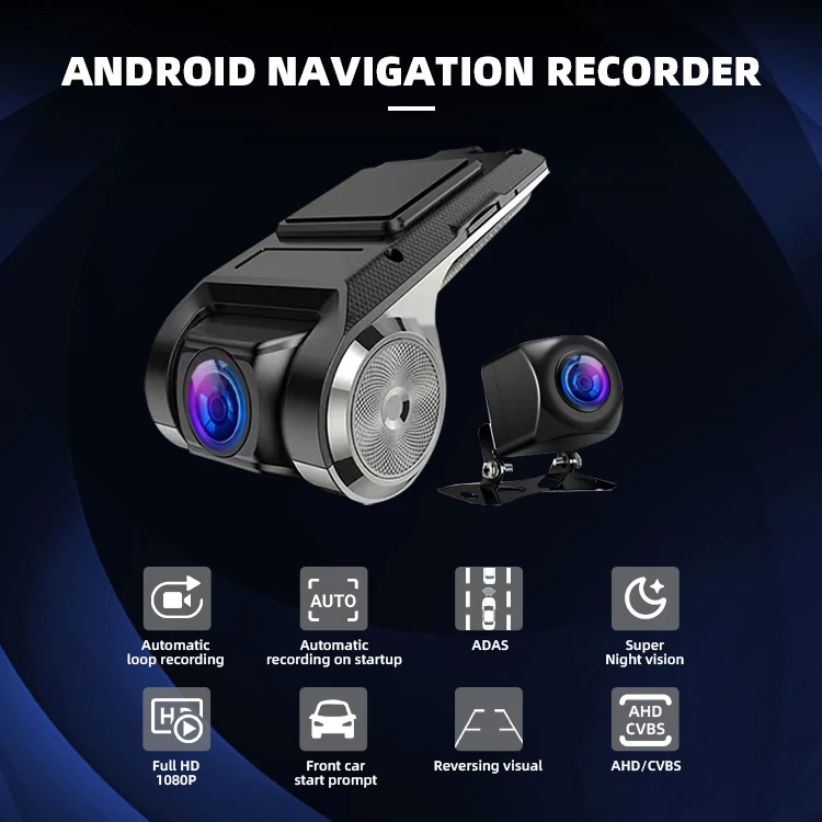 Coview Metal Dual Lens Dash Camera 1080p Car Dvr Recorder 120° Wide Angle Dash Cam Car Camera Black Box for Universal details