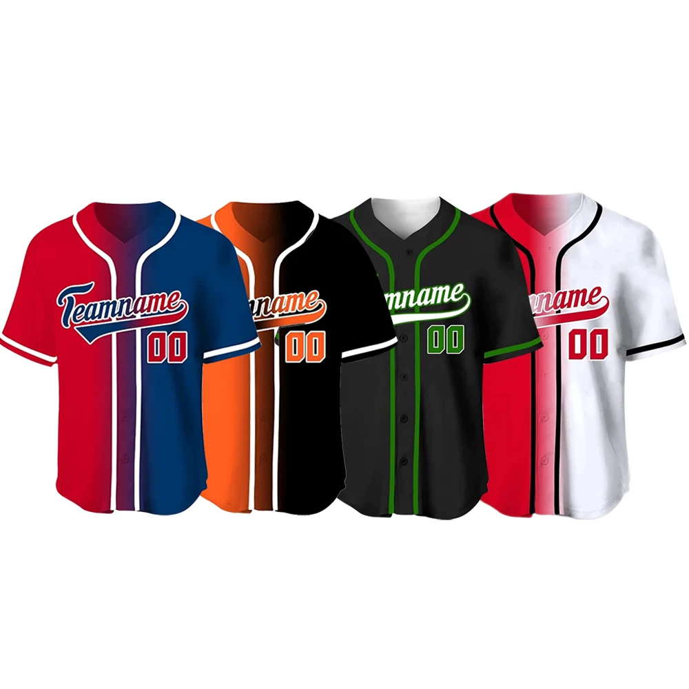 Develop Baseball Jerseys By Heat-printing Women/Men/Youth Team Name And  Number