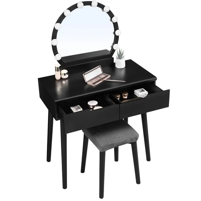 Home Furniture Vanity Dressing Table Vanity Desk For Makeup With 10 Led