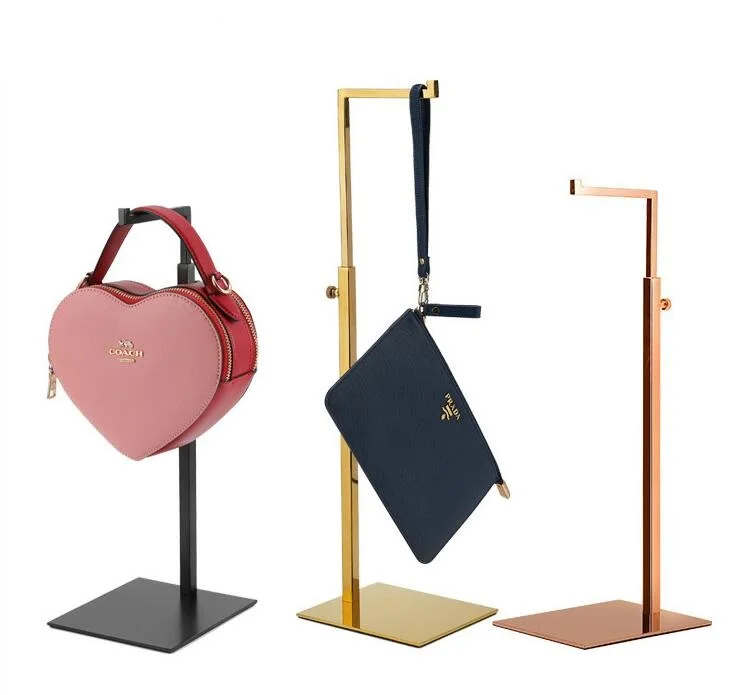 High Quality Stainless Steel Bag Show Shelf Adjustable Gold - View #13
