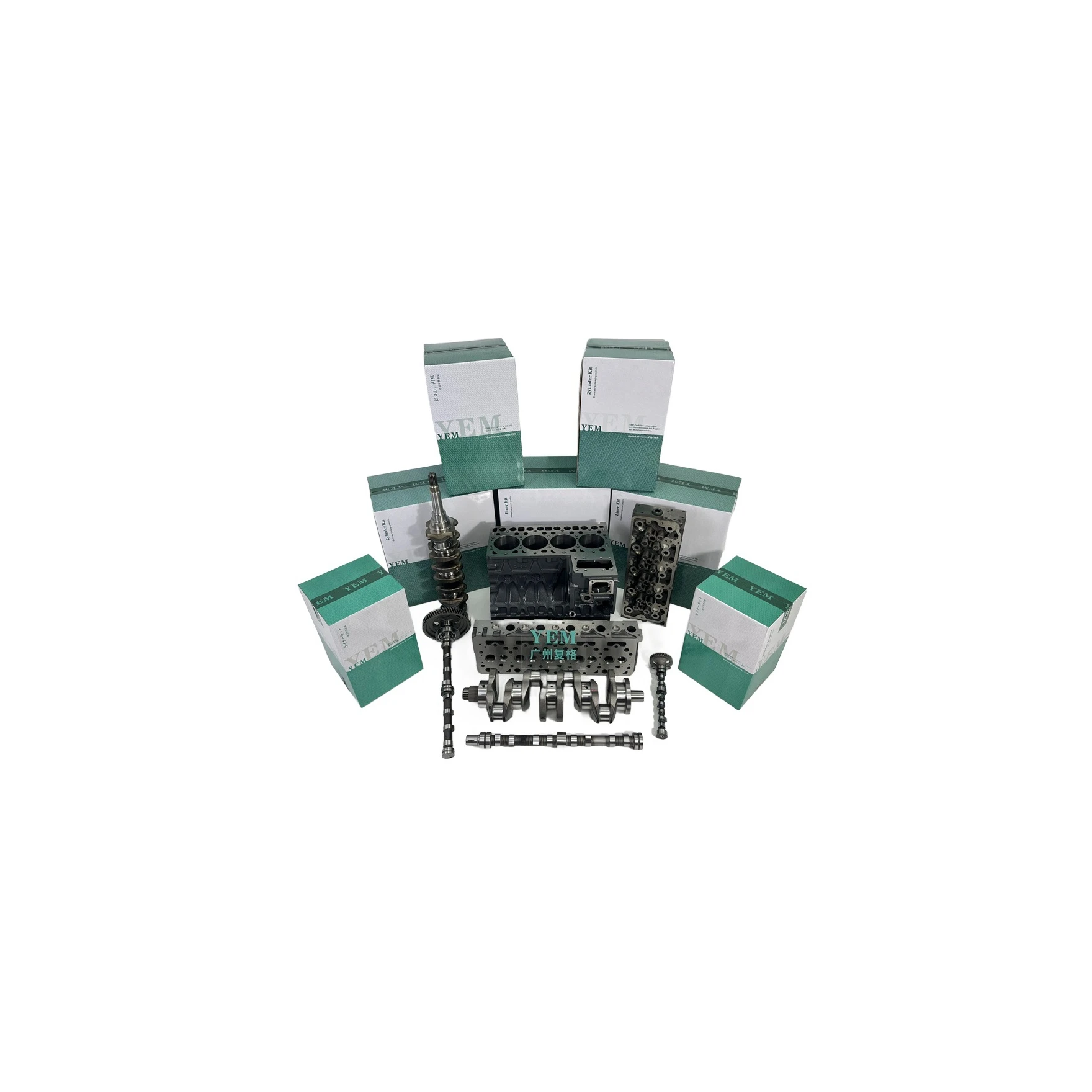 S2800 V1100 V1200 V1305 Cylinder Block Head Crankshaft Camshaft for Kubota Excavator Parts Engine Spare Parts