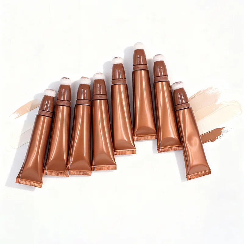 product private label vegan mineral liquid highlighter bronzer with glitter shimmer for face  body makeup-4