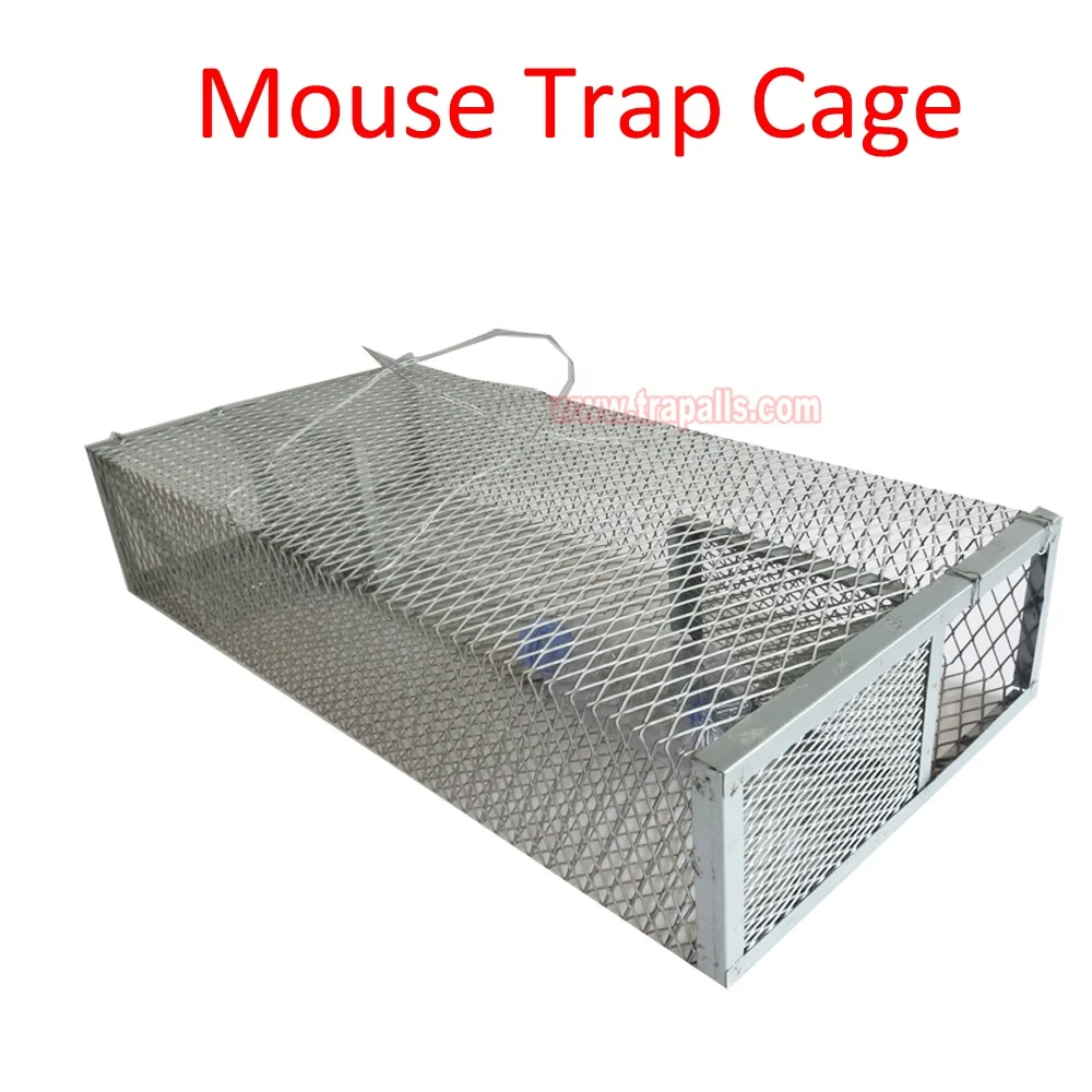 Outdoor Warehouse Metal Live Catch Snake Control Mouse Trap Cage with Two Doors