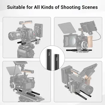 For SmallRig 15mm Rod System 1659 Aluminum Alloy Connectors M12 Thread Rod Cap Camera Rig Matte Box Follow Focus 15mm Tube Pack product image